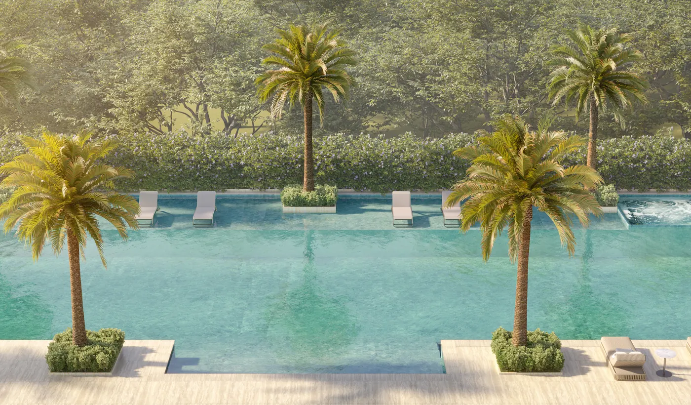Piscina descoberta vista do alto — The One Oscar Freire